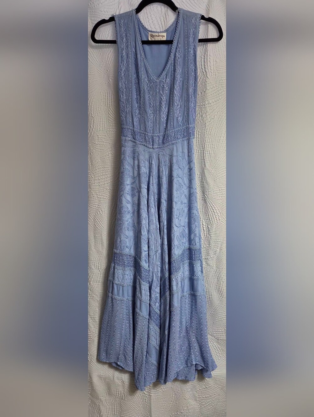 Vintage Raindrops Maxi Dress.